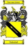 Shakeshaft Coat Of Arms - Motto translates as "Not Without Right"